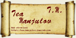 Tea Manjulov vizit kartica